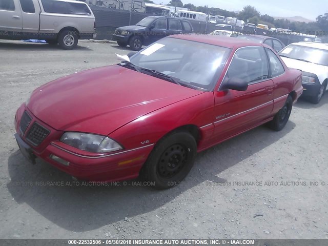 1G2NE15M8RM570847 - 1994 PONTIAC GRAND AM SE RED photo 2