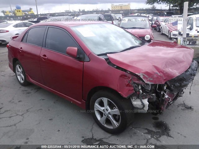 2T1BU4EE8BC708241 - 2011 TOYOTA COROLLA S/LE RED photo 1