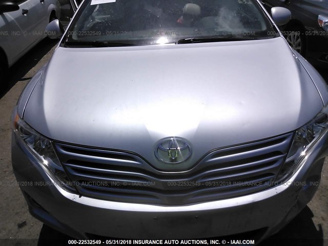 4T3BA3BB2BU026376 - 2011 TOYOTA VENZA SILVER photo 10