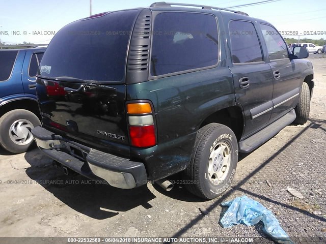 1GNEC13V64J122749 - 2004 CHEVROLET TAHOE C1500 GREEN photo 4