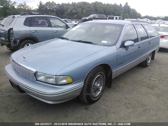 1G1BL837XNW125981 - 1992 CHEVROLET CAPRICE Light Blue photo 2