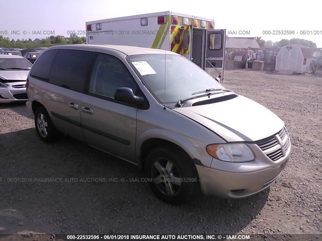 1D4GP45R67B150110 - 2007 DODGE CARAVAN SXT GOLD photo 1