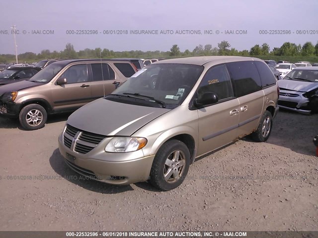 1D4GP45R67B150110 - 2007 DODGE CARAVAN SXT GOLD photo 2