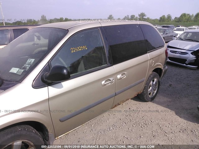 1D4GP45R67B150110 - 2007 DODGE CARAVAN SXT GOLD photo 6