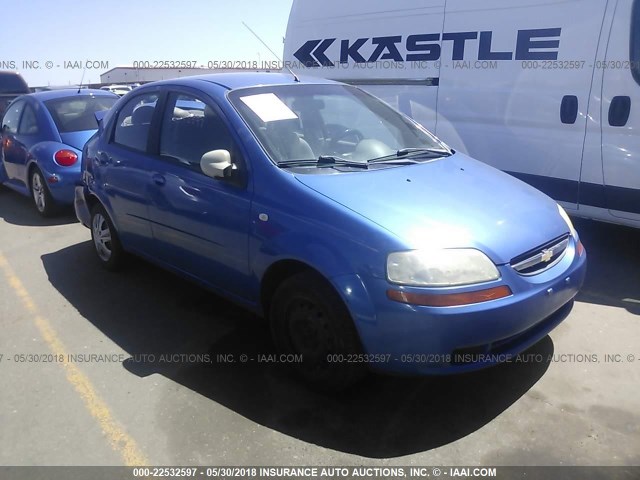 KL1TD52685B348745 - 2005 CHEVROLET AVEO LS BLUE photo 1