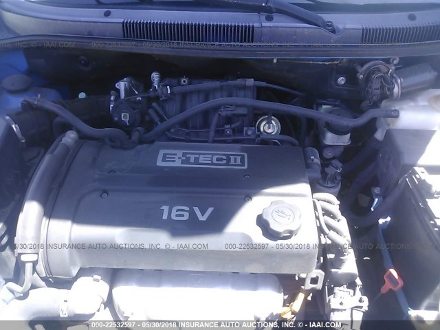 KL1TD52685B348745 - 2005 CHEVROLET AVEO LS BLUE photo 10