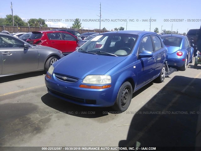 KL1TD52685B348745 - 2005 CHEVROLET AVEO LS BLUE photo 2