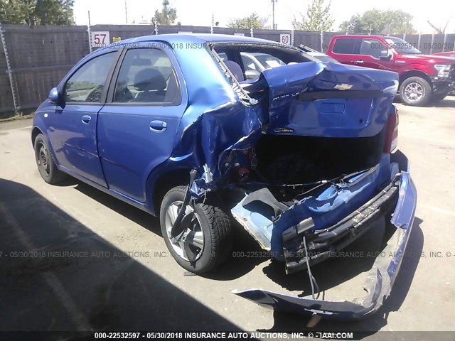 KL1TD52685B348745 - 2005 CHEVROLET AVEO LS BLUE photo 3