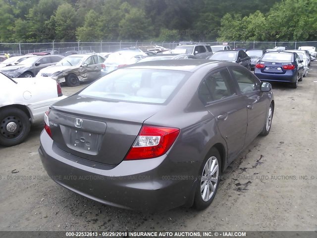 2HGFB2F93CH507319 - 2012 HONDA CIVIC EXL BROWN photo 4