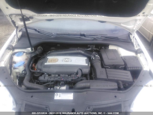 3VWRA7AJ0AM034309 - 2010 VOLKSWAGEN JETTA WOLFSBURG 白色 照片 10