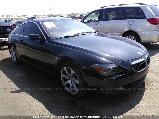 WBAEH13446CR49977 - 2006 BMW 650 I BLACK photo 1