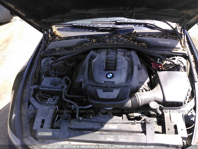 WBAEH13446CR49977 - 2006 BMW 650 I BLACK photo 10