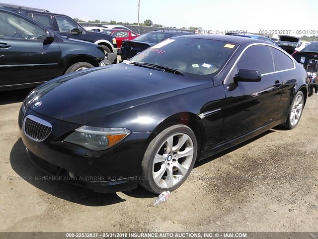 WBAEH13446CR49977 - 2006 BMW 650 I BLACK photo 2