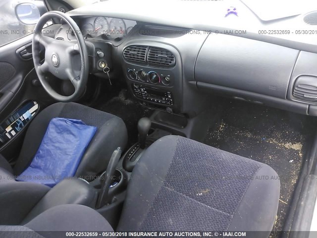 1B3ES46C41D211383 - 2001 DODGE NEON SE/ES WHITE photo 5