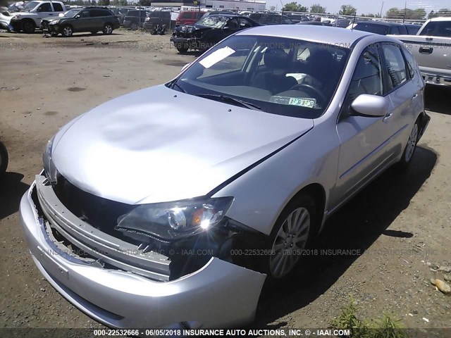 JF1GH61698H834249 - 2008 SUBARU IMPREZA 2.5I SILVER photo 2