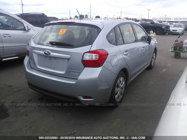 JF1GPAA64D2859790 - 2013 SUBARU IMPREZA SILVER photo 4