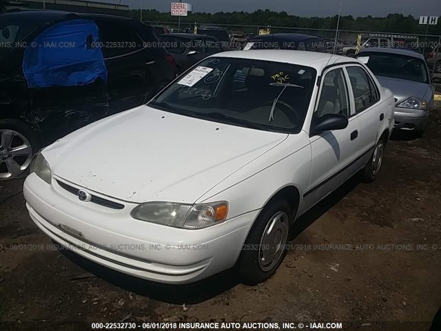 2T1BR12E0XC120586 - 1999 TOYOTA COROLLA VE/CE/LE WHITE photo 2