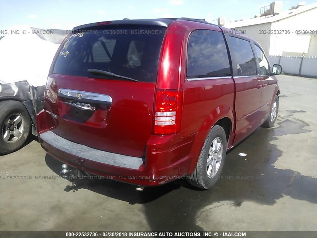 2A8HR54PX8R717240 - 2008 CHRYSLER TOWN & COUNTRY TOURING RED photo 4