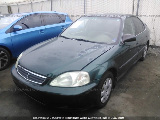 2HGEJ6678XH507021 - 1999 HONDA CIVIC LX GREEN photo 2