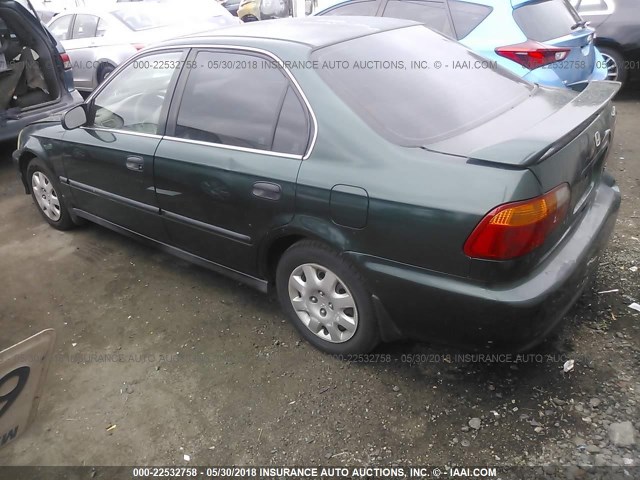 2HGEJ6678XH507021 - 1999 HONDA CIVIC LX GREEN photo 3