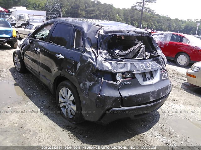 5J8TB1H24AA000373 - 2010 ACURA RDX BLACK photo 3