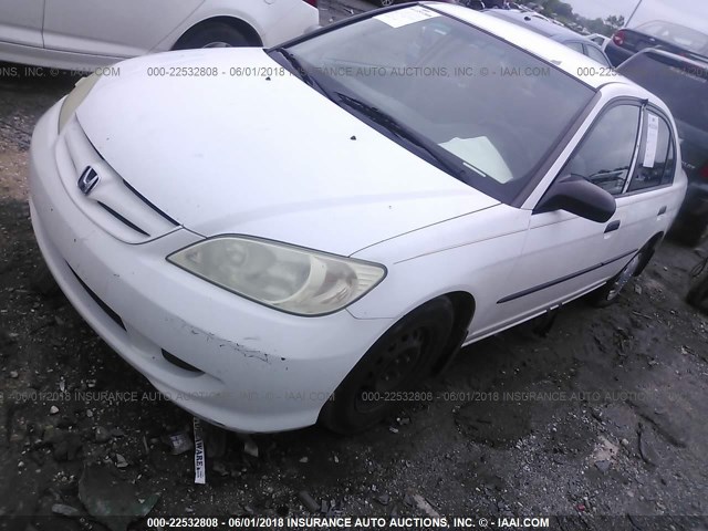 2HGES16304H542404 - 2004 HONDA CIVIC DX VP WHITE photo 2