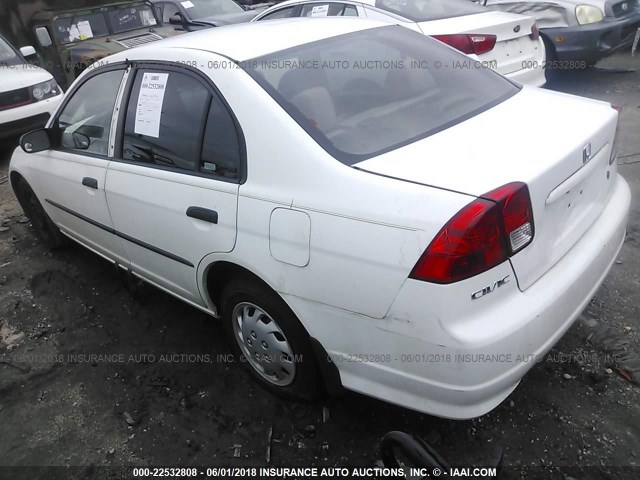 2HGES16304H542404 - 2004 HONDA CIVIC DX VP 白色 照片 3