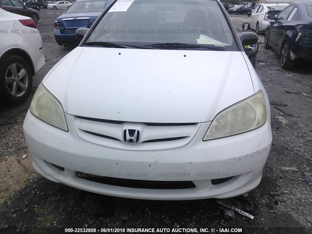 2HGES16304H542404 - 2004 HONDA CIVIC DX VP WHITE photo 6