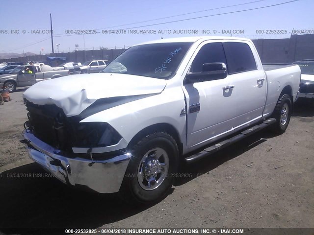 3C6TD4DLXCG173500 - 2012 DODGE RAM 2500 SLT WHITE photo 2