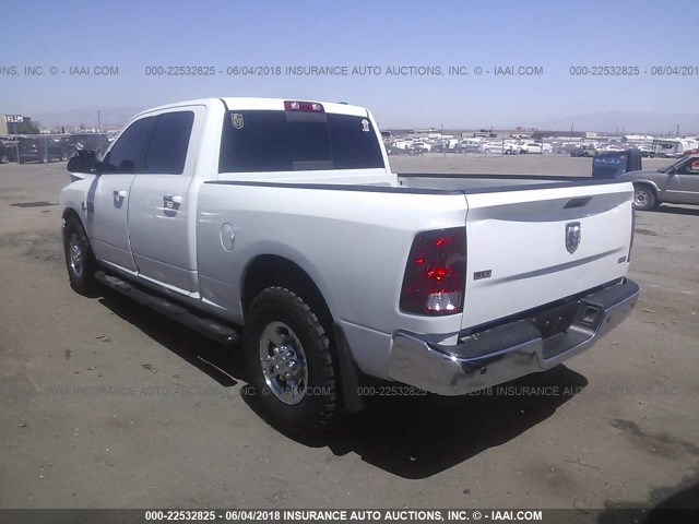 3C6TD4DLXCG173500 - 2012 DODGE RAM 2500 SLT WHITE photo 3