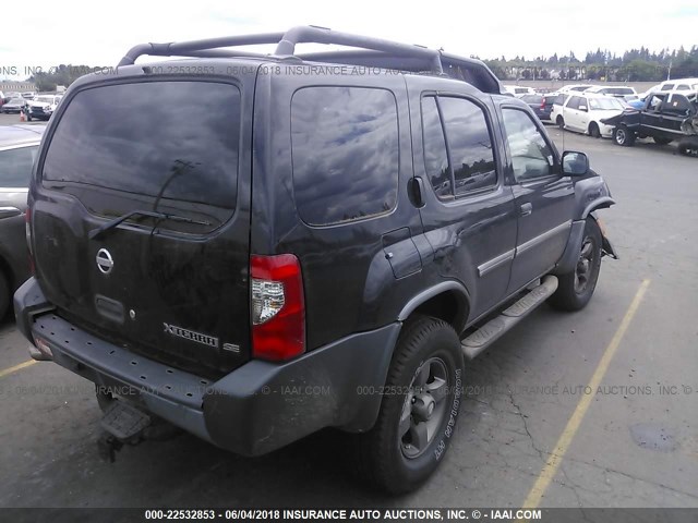 5N1ED28T62C568190 - 2002 NISSAN XTERRA XE/SE BLACK photo 4