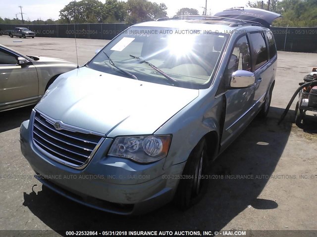 2A4RR5D11AR398513 - 2010 CHRYSLER TOWN & COUNTRY TOURING BLUE photo 2