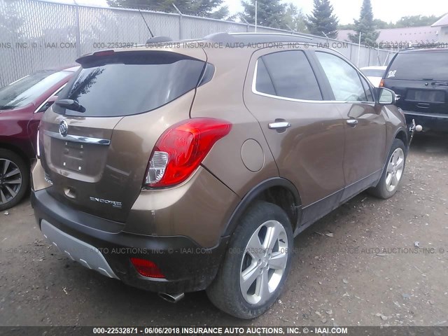 KL4CJFSB1GB581982 - 2016 BUICK ENCORE CONVENIENCE BROWN photo 4