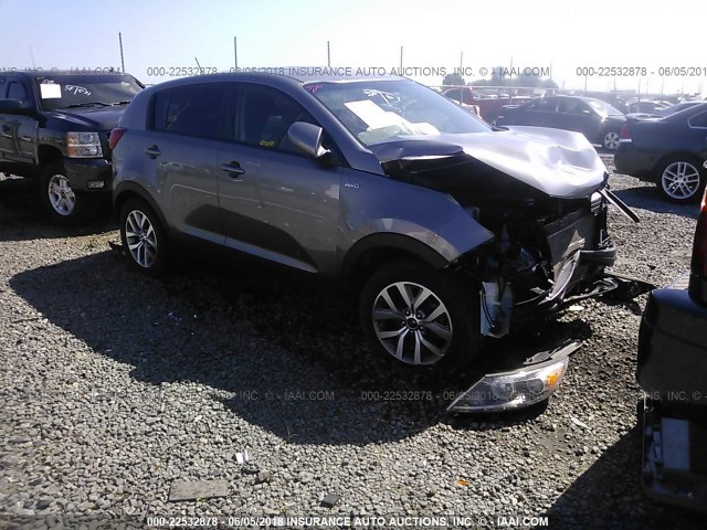 KNDPBCAC2G7880719 - 2016 KIA SPORTAGE LX GRAY photo 1