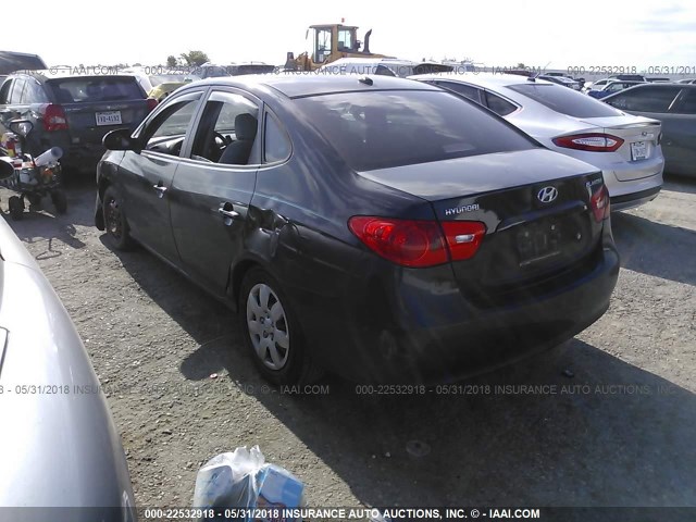 KMHDU46D18U424293 - 2008 HYUNDAI ELANTRA GLS/SE/LIMITED BLACK photo 3