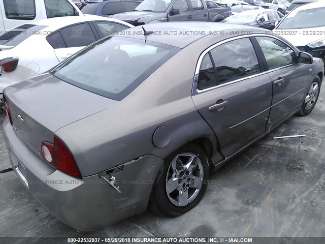 1G1ZG57B08F252517 - 2008 CHEVROLET MALIBU LS GOLD photo 4