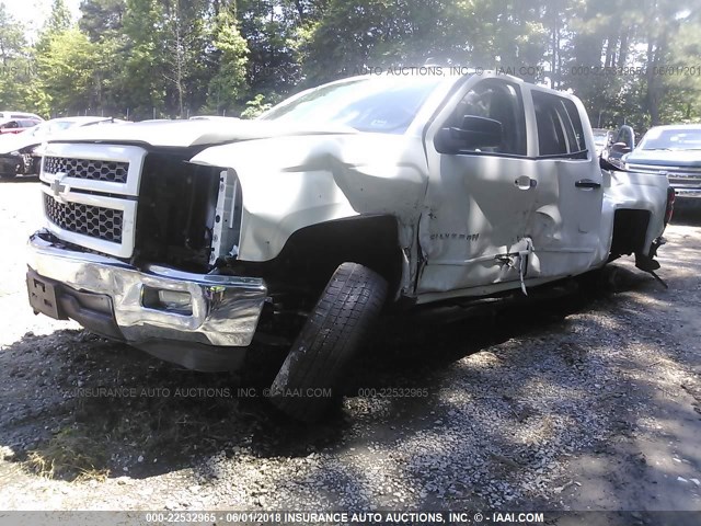 1GCRCREC1FZ446829 - 2015 CHEVROLET SILVERADO C1500 LT WHITE photo 2