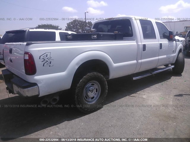 1FT7W3BT4EEA21305 - 2014 FORD F350 SUPER DUTY WHITE photo 4