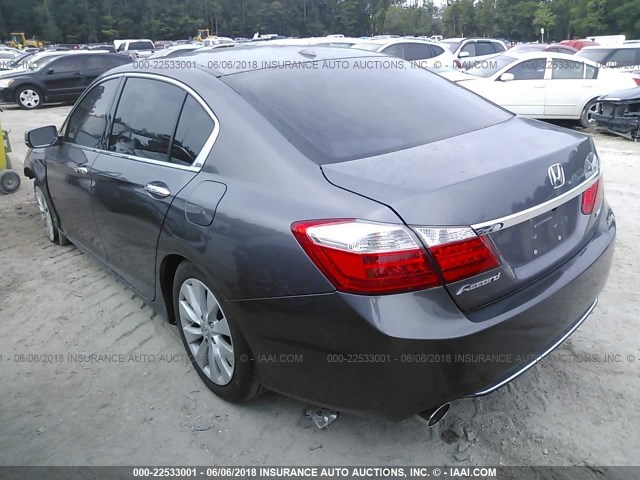 1HGCR3F84EA034558 - 2014 HONDA ACCORD EXL GRAY photo 3