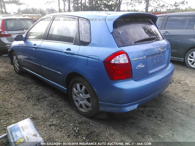 KNAFE161X65242207 - 2006 KIA SPECTRA5 BLUE photo 3