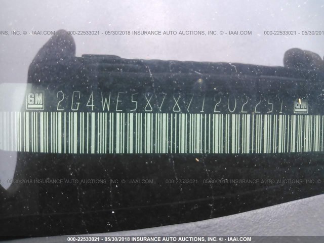 2G4WE587871202251 - 2007 BUICK LACROSSE CXS GRAY photo 9