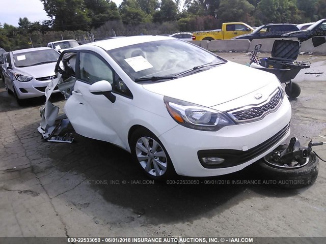 KNADN4A3XD6229952 - 2013 KIA RIO EX/SX WHITE photo 1