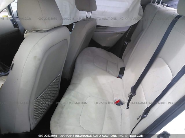 KNADN4A3XD6229952 - 2013 KIA RIO EX/SX WHITE photo 8