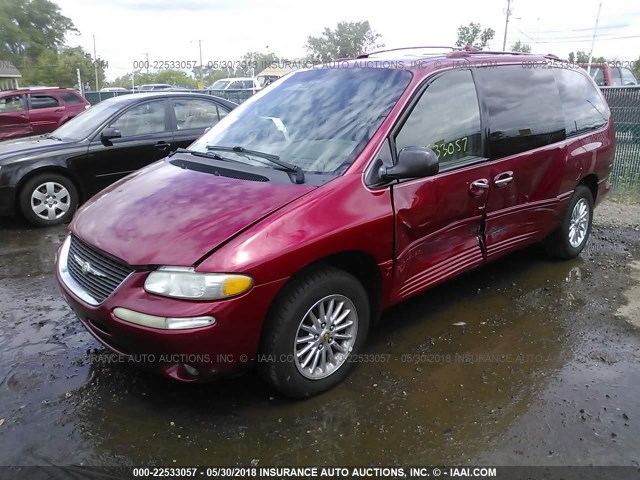 1C4GP64L9XB726861 - 1999 CHRYSLER TOWN & COUNTRY LIMITED RED photo 2