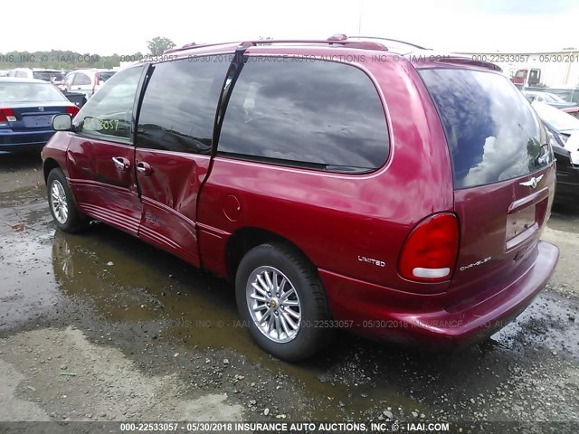 1C4GP64L9XB726861 - 1999 CHRYSLER TOWN & COUNTRY LIMITED RED photo 3