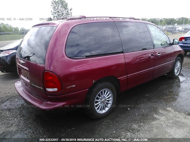 1C4GP64L9XB726861 - 1999 CHRYSLER TOWN & COUNTRY LIMITED RED photo 4