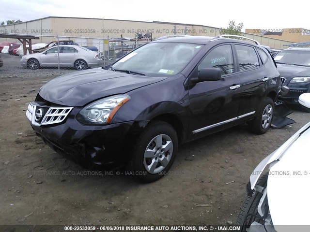 JN8AS5MV1FW253727 - 2015 NISSAN ROGUE SELECT S BLACK photo 2