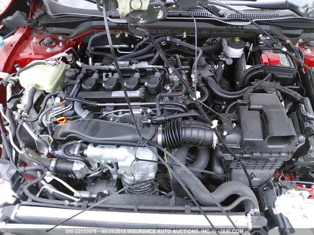 2HGFC1F79HH643225 - 2017 HONDA CIVIC EXL წითელი ფოტო 10