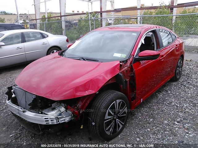 2HGFC1F79HH643225 - 2017 HONDA CIVIC EXL წითელი ფოტო 2