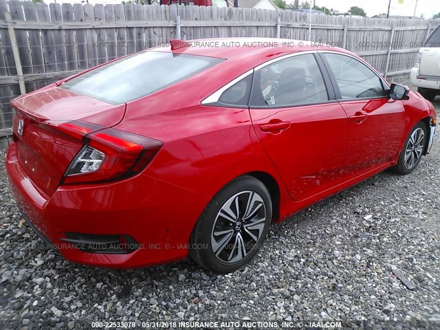 2HGFC1F79HH643225 - 2017 HONDA CIVIC EXL წითელი ფოტო 4